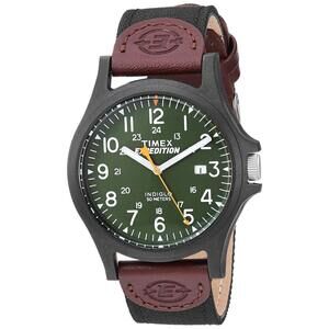 Timex Expedition Acadia Date 40mm Fabric Strap Watch Black One Size